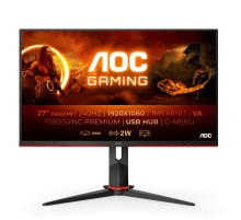 Монитор игровой 27'' 16:9 1920х1080(FHD) VA, Curved, 240 Hz, 300 cd/m2, 3000:1, 80M:1, 1ms, 2xHDMI, DP, USB-Hub, Height adj, Tilt, Swivel, Speakers, Black+Cherry (Мятая упаковка)