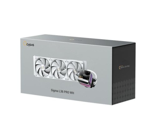 Система водяного охлаждения Ocypus Sigma L36 PRO WH, 360mm, LCD Pump, 3x120mm FDB fans, LGA115X/1200/1700/18XX, AM4/AM5