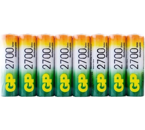 Перезаряжаемые аккумуляторы GP 270AAHC AA, емкость 2650 мАч - 16 шт. впленке