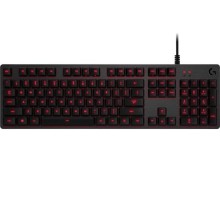 Клавиатура игровая Logitech G413 CARBON ЛАТИНИЦА (без кириллицы) (механическая, красная подсветка) (арт. 920-008310, M/N: Y-U0032)