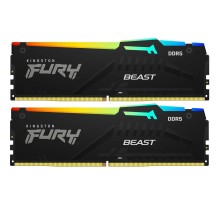Память оперативная/ Kingston 64GB 6000MT/s DDR5 CL30 DIMM (Kit of 2) FURY Beast RGB XMP