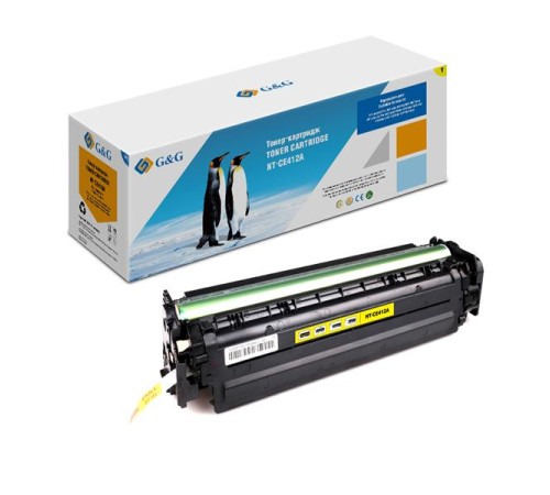 Картридж Cartridge G&G 305A для HP CLJ  M351/M375/M451/M475 с чипом 2 600 стр. желтый аналог CE412A  гарантия 36 мес.