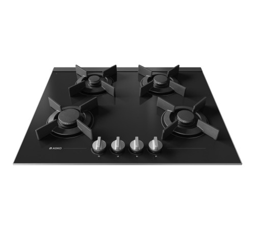 Газовая варочная панель ASKO/ Арт. 741475 ; Газовая варочная панель ASKO, 4 зоны,кольцо для вока-чугун,электроподжиг, цвет черный