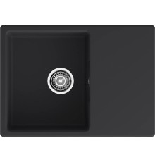 Кухонная мойка GRANFEST URBAN 668L black 1-чаша+крыло 680*490мм, монтаж: врезной, материал: кварц, цвет: черный