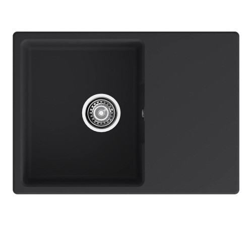 Кухонная мойка GRANFEST URBAN 668L black 1-чаша+крыло 680*490мм, монтаж: врезной, материал: кварц, цвет: черный Кухонная мойка GRANFEST URBAN 668L black 1-чаша+крыло 680*490мм, монтаж: врезной, материал: кварц, цвет: черный