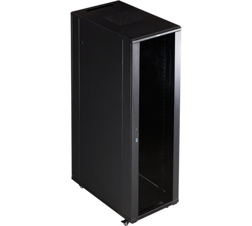 Шкаф Шкаф 19" Business, 42U 800x800, черный, передняя дверь стекло, задняя дверь распашная металл Шкаф Шкаф 19" Business, 42U 800x800, черный, передняя дверь стекло, задняя дверь распашная металл