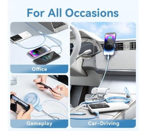 Кабель Vention 3 в 1 USB 2.0 AM/ Micro-B, USB-C, Lightning M - 1.5м. Белый 6A, шт. Кабель Vention 3 в 1 USB 2.0 AM/ Micro-B, USB-C, Lightning M - 1.5м. Белый 6A, шт.