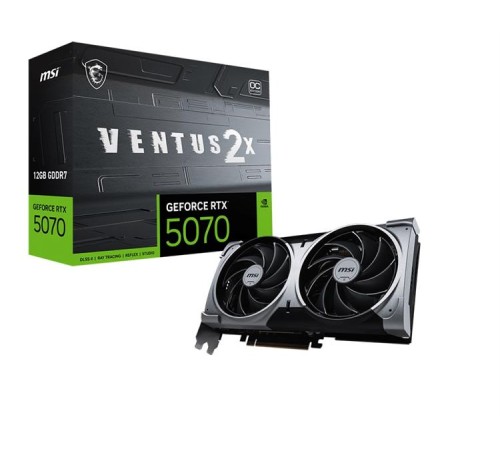 Видеокарта MSI RTX 5070 12G VENTUS 2X OC//RTX 5070, HDMI, DP*3, 12G, D7