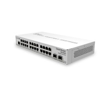 Коммутатор/ CRS326-24G-2S+IN Cloud Router Switch 24 Gigabit ports, 2 SFP+ cages and a desktop case – server room power for your home