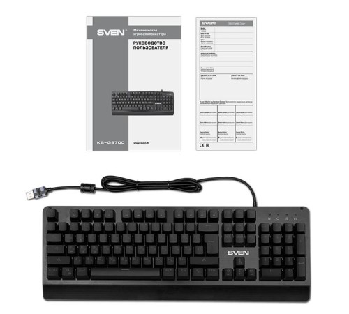 Механическая игровая клавиатура SVEN KB-G9700 (104 кл,+12Fn,RED switch, RGB, мет, корпус) Механическая игровая клавиатура SVEN KB-G9700 (104 кл,+12Fn,RED switch, RGB, мет, корпус)