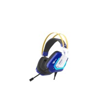 Гарнитура игровая проводная Dareu EH732 Mecha Blue (синий), подключение USB, подсветка RGB