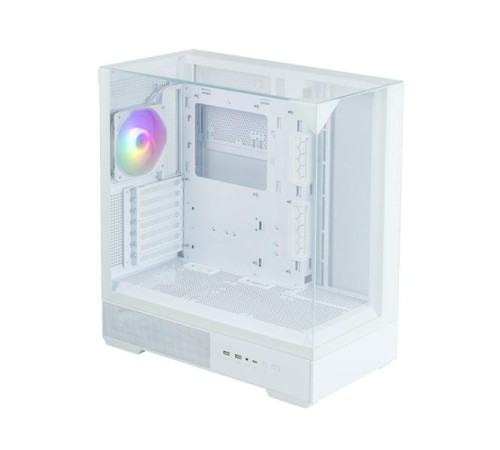 корпус ZALMAN P40 Prism, ATX, WHITE, WINDOW, 2x3.5", 3x2.5", 1xUSB TYPE-C, 2xUSB3.0, REAR 1x120mm ARGB