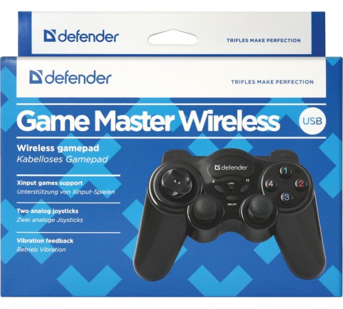 Defender Беспроводной геймпад Game Master Wireless USB, радио, 12 кнопок, 2 стика