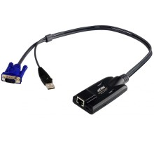 Модуль удлинителя, SVGA+KBD+MOUSE USB,  50 метр., для подкл. комплекта перключат. KN2124v/2140v/4124v/4140v/2116A/2132/4116/4132; KM0532/0932/0032, макс.разреш. 1920 x 1200 , RJ45+HD-DB15+USB A-тип, Female+2xMale, без Б.П., (DDC2B) [KA7170/KA7170-AX]/ USB