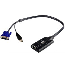 Модуль удлинителя, SVGA+KBD+MOUSE USB,  50 метр., для подкл. комплекта перключат. KN2124v/2140v/4124v/4140v/2116A/2132/4116/4132; KM0532/0932/0032, макс.разреш. 1920 x 1200 , RJ45+HD-DB15+USB A-тип, Female+2xMale, без Б.П., (DDC2B) [KA7170/KA7170-AX]/ USB