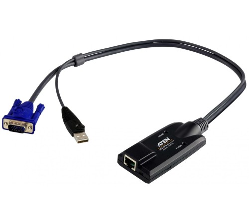 Модуль удлинителя, SVGA+KBD+MOUSE USB,  50 метр., для подкл. комплекта перключат. KN2124v/2140v/4124v/4140v/2116A/2132/4116/4132; KM0532/0932/0032, макс.разреш. 1920 x 1200 , RJ45+HD-DB15+USB A-тип, Female+2xMale, без Б.П., (DDC2B) [KA7170/KA7170-AX]/ USB