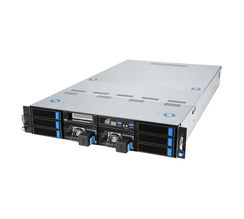 Серверная платформа/ ASUS ESC4000A-E12-SKU1, 2U GPU, 1 x SP5 LGA6096 EPYC 9004 (400W), 12DIMM DDR5, 2 x 2.5" SATA/SAS*/NVMe + 2 x 3.5" SATA/SAS*/NVMe + 2 x 3.5" SATA/SAS*,2 x GbE LAN (I350), 1+1 2600W