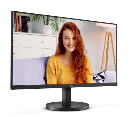 Монитор 23.8" АОС 24B3HMA2 1920x1080 WLED, 16:9, VA, 250cd, 3000:1, 20M:1, 4ms, 178/178, VGA, HDMI, 100Hz, Speakers, Tilt, Внут, VESA, Black, 3y