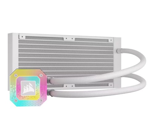 Система жидкостного охлаждения/ Water Cooling System Corsair iCUE H100i ELITE CAPELLIX XT (240mm, White, RGB/ Fans: 2x120mm, 65.57CFM, 34.1dBA, 2400RPM/ S: 1851, 1700, 1200, 115x, 2011, 2066, AM5, AM4) Система жидкостного охлаждения/ Water Cooling System Corsair iCUE H100i ELITE CAPELLIX XT (240mm, White, RGB/ Fans: 2x120mm, 65.57CFM, 34.1dBA, 2400RPM/ S: 1851, 1700, 1200, 115x, 2011, 2066, AM5, AM4)