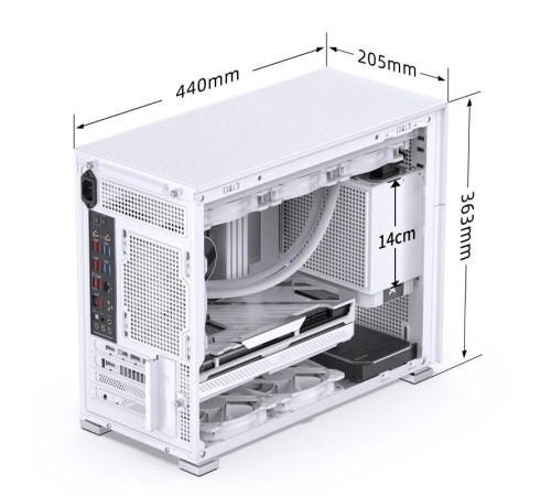 Корпус без блока питания/ Case JONSBO D31 MESH SCREEN, Mini-Tower, TG, no fans, 1xUSB-A 3.0 + 1xUSB-C 3.2, mATX, mDTX, mITX White Корпус без блока питания/ Case JONSBO D31 MESH SCREEN, Mini-Tower, TG, no fans, 1xUSB-A 3.0 + 1xUSB-C 3.2, mATX, mDTX, mITX White