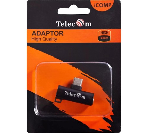 Переходник/ Переходник USB3.1 Type-C 2 in 1 audio+PD charging черный <TA433-B>