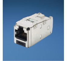 Экранированный модуль MiniCom TX6A 10Gib/ Category 6A, RJ45, 10 Gb/s, 8-position, 8-wire universal shielded black module with integral shield.