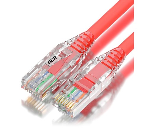 GCR Патч-корд сборный 3.0m LSZH UTP кат.5e, красный, коннектор прозрачный+ABS колпачок, 24 AWG, ethernet high speed 1 Гбит/с, RJ45, T568B, GCR-52673 GCR Патч-корд сборный 3.0m LSZH UTP кат.5e, красный, коннектор прозрачный+ABS колпачок, 24 AWG, ethernet high speed 1 Гбит/с, RJ45, T568B, GCR-52673
