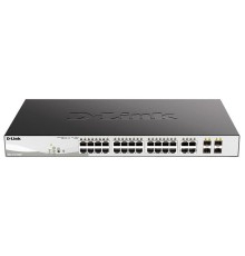 Коммутатор D-Link PROJ Настраиваемый L2 PoE-коммутатор, 24x1000Base-T PoE, 4хCombo 1000Base-T/SFP, PoE-бюджет 370 Вт, упрощенный интерфейс CLI