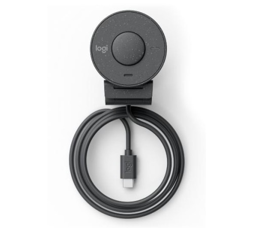 Веб-камера Logitech Webcam Brio 300, 1920x1080, GRAPHITE, защитная шторка, USB-C, [960-001436]