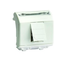 Ком.роз. RJ45 кат.5e, Brava, белая, 2мод