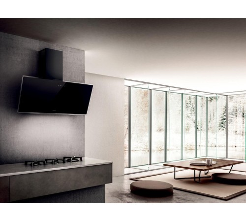 Вытяжки ELICA/ Наклонная, 60см, 1200 м3, сенсорное управление, черное стекло