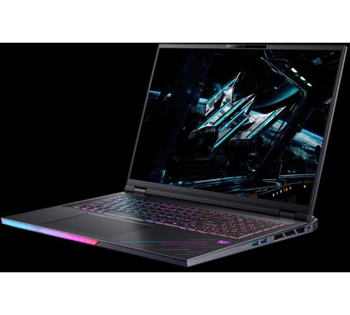 Ноутбук/ ACER Predator Helios 18 AI PH18-73-939Q 18"(2560x1600 miniLED (матовый, 240Hz, 3ms) )/Intel Core Ultra 9 275HX(2.7Ghz)/32768Mb/2TbPCISSDGb/noDVD/Ext:NVIDIA GeForce RTX 5080(16384Mb)/Cam/BT/WiFi/100WHr/war 1y/3.5kg/Black/NoOS