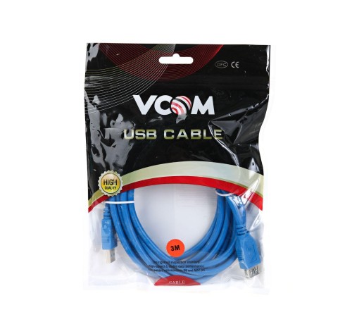 Кабель/ Кабель удлинительный USB3.0 Am-Af 3m VCOM (VUS7065-3M)
