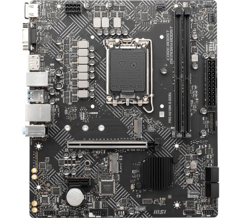 Материнская плата/ MB MSI INTEL H610 s1700, 2xDDR4(64GB), D-SUB/HDMI 2.1/DP, 1xPCIe 4.0x16, 1xPCIe 3.0, 1xLAN, 4xSATA 6Gb/s, 1xM.2, 1xM.2 E key, 2xUSB 3.2, 4xUSB 2.0, 1xPS/2, mATX Материнская плата/ MB MSI INTEL H610 s1700, 2xDDR4(64GB), D-SUB/HDMI 2.1/DP, 1xPCIe 4.0x16, 1xPCIe 3.0, 1xLAN, 4xSATA 6Gb/s, 1xM.2, 1xM.2 E key, 2xUSB 3.2, 4xUSB 2.0, 1xPS/2, mATX