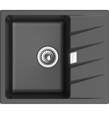 Кухонная мойка RIVELATO RIVELATO Мойка RAUM 58  1-чаша 580*500мм, монтаж: врезной, материал: кварц, цвет: антрацит