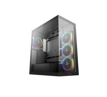 корпус Deepcool CG580 4F V2 без БП, боковое окно (панорама), 4x120mm ARGB PWM вентилятора, черный, ATX (R-CG580-BKADA4-G-2)