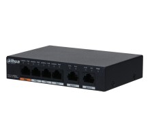 4-портовый неуправляемый коммутатор с РоЕ, Порты: 4 RJ45 10/100/1000Мбит/с PoE/PoE+/Hi-PoE 2 RJ45 10/100/1000Мбит/с uplink; мощность PoE: 1 до 60Вт порты: 24 до 30Вт суммарно до 60Вт;