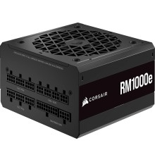 Блоки питания/ Power Supply Corsair RM1000e, Model RPS0179, 1000W 80+ Gold (ATX, 3.0, PCIe 5.0, Full modular, 1x24(20+4)pin, 2 x 4+4-pin ATX 12V, 4 x 4-pin Molex, 6 x 6+2-pin PCIe, 7 x SATA, Active, 120x120mm, 150x140x86mm, APFC, Power cable-UK, black)