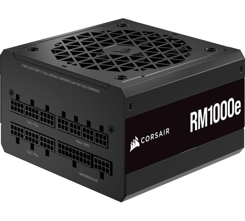 Блоки питания/ Power Supply Corsair RM1000e, Model RPS0179, 1000W 80+ Gold (ATX, 3.0, PCIe 5.0, Full modular, 1x24(20+4)pin, 2 x 4+4-pin ATX 12V, 4 x 4-pin Molex, 6 x 6+2-pin PCIe, 7 x SATA, Active, 120x120mm, 150x140x86mm, APFC, Power cable-UK, black) Блоки питания/ Power Supply Corsair RM1000e, Model RPS0179, 1000W 80+ Gold (ATX, 3.0, PCIe 5.0, Full modular, 1x24(20+4)pin, 2 x 4+4-pin ATX 12V, 4 x 4-pin Molex, 6 x 6+2-pin PCIe, 7 x SATA, Active, 120x120mm, 150x140x86mm, APFC, Power cable-UK, black)