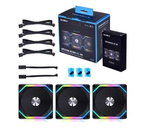 Вентилятор LIAN LI UNI FAN SL V2 120 Black aRGB PWM 120mm 2000RPM (3pcs) Вентилятор LIAN LI UNI FAN SL V2 120 Black aRGB PWM 120mm 2000RPM (3pcs)
