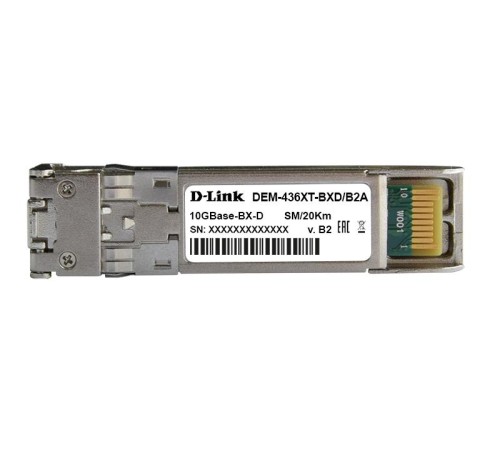 Трансивер/ 436XT-BXD/20KM WDM SFP+ Transceiver, 10GBase-ER, Simplex LC, TX: 1330nm, RX: 1270nm, Single-mode, 20KM Трансивер/ 436XT-BXD/20KM WDM SFP+ Transceiver, 10GBase-ER, Simplex LC, TX: 1330nm, RX: 1270nm, Single-mode, 20KM