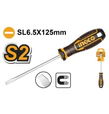 Плоская отвертка Ingco HSDSL6125, SL6.5, 125мм