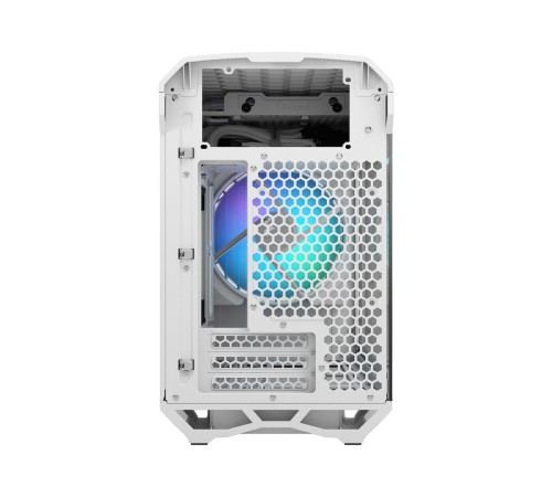 Корпус ПК без блока питания/ Case Fractal Design Torrent Nano RGB TG Clear Tint, Mini-Tower, 1x180mm RGB, 2xUSB-A 3.2 + 1xUSB 3.2 Type-C mITX, mDTX White