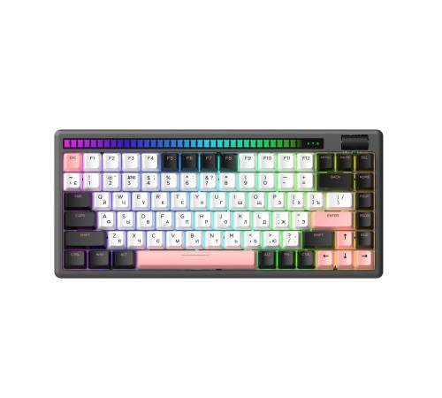 Клавиатура механическая беспроводная Dareu A84 Pro White-Black (белый, черный), 84 клавиши, switch BlueSky V3 (linear), подсветка RGB, подключение проводное+Bluetooth+2.4GHz, аккумулятор 2000mAh Клавиатура механическая беспроводная Dareu A84 Pro White-Black (белый, черный), 84 клавиши, switch BlueSky V3 (linear), подсветка RGB, подключение проводное+Bluetooth+2.4GHz, аккумулятор 2000mAh