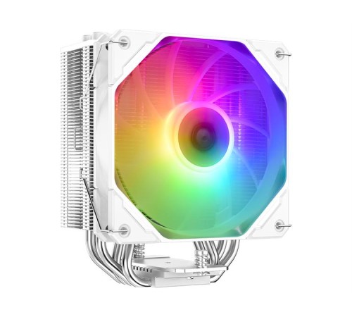 Кулер для процессора ID-COOLING SE-224-XTS ARGB WHITE LGA1700/1200/115X/AM5/AM4 (10шт/кор, TDP 220W, PWM, 4 тепл.трубки прямого контакта, ARGB FAN 120mm, белый) RET