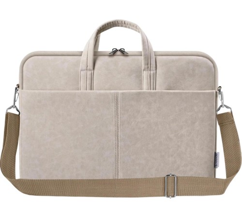 Defender Сумка для ноутбука Solid 15.6" PU кожа, бежевый, карман