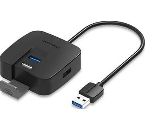 Концентратор Vention OTG USB 2.0/ USB 3.0 на 4 порта Черный - 0.5м. Концентратор Vention OTG USB 2.0/ USB 3.0 на 4 порта Черный - 0.5м.