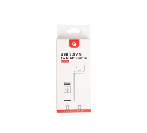Кабель-переходник/ Кабель-переходник USB 3.0 (Am) --> LAN RJ-45 Ethernet 1000 Mbps, Aluminum Shell, VCOM <DU312M> Кабель-переходник/ Кабель-переходник USB 3.0 (Am) --> LAN RJ-45 Ethernet 1000 Mbps, Aluminum Shell, VCOM <DU312M>