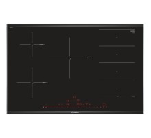 Встраиваемая индукционная панель BOSCH Индукционная,  5.1x80.2x52.7, стеклокерамическая поверхность, индукция, независ., без рамки, цвет:черный