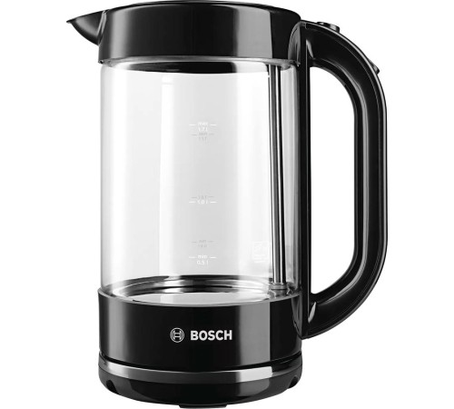 Чайник BOSCH/ 1.7 л, 2400 Вт, стекло, черный Чайник BOSCH/ 1.7 л, 2400 Вт, стекло, черный